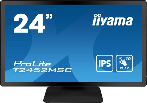 Iiyama ProLite T2452MSC-B1 monitor komputerowy 60,5 cm (23.8") 1920 x 1080 px Full HD LCD Ekran dotykowy Przeznaczony dla wielu 