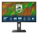 Philips 3000 series 32B1N3800/00 monitor komputerowy 81,3 cm (32") 3840 x 2160 px 4K Ultra HD LCD Czarny