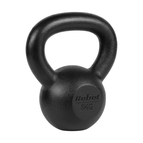 Kettlebell żeliwny 8kg, REBEL ACTIVE