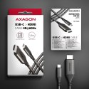 Axagon RVC-HI2MC adapter kablowy 1,8 m USB Type-C HDMI Czarny