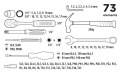 Zestaw narzędziowy Top Tools 1/4", 3/8", 73 sztuki