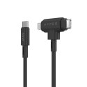 HYPER HyperJuice kabel USB USB 2.0 1,5 m USB C USB C/Lightning Czarny