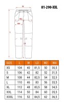 NEO tools 81-290-XXL spodnie ochronne Czarny