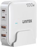 Sieciowa ładowarka GaN - Unitek P1229AWH01-EU | 100W 2x USB-C 2x USB-A