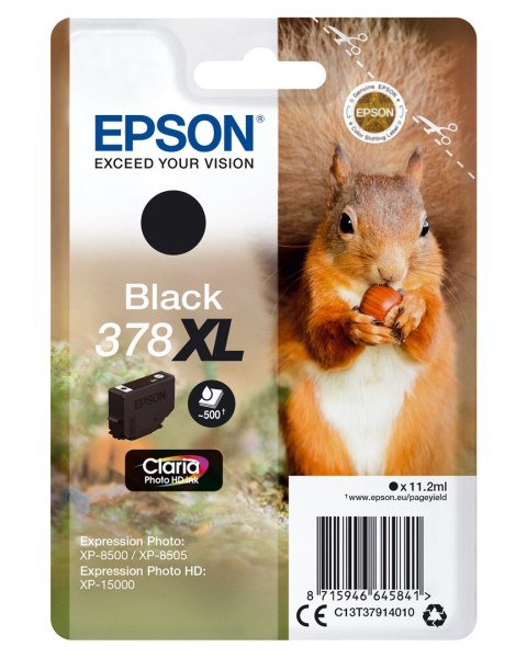 Epson Epson Squirrel Singlepack Black 378XL Claria Photo HD Ink