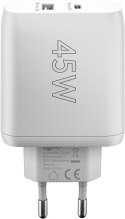 Goobay | Podwójna szybka ładowarka USB-C PD (45 W) | 65412 | N/A