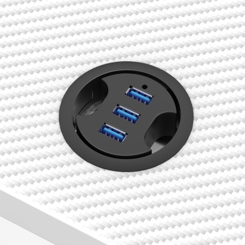 Huzaro Biurko gamingowe Huzaro Hero 2.5 White RGB