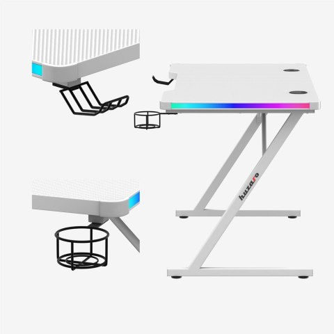 Huzaro Biurko gamingowe Huzaro Hero 2.5 White RGB