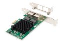 DIGITUS DIGITUS KARTA SIECIOWA PCIE PRZEWODOWA 2X RJ45 GIGABIT 10/100/1000MBPS LOW PROFILE DN-10132