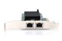 DIGITUS DIGITUS KARTA SIECIOWA PCIE PRZEWODOWA 2X RJ45 GIGABIT 10/100/1000MBPS LOW PROFILE DN-10132