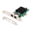 DIGITUS DIGITUS KARTA SIECIOWA PCIE PRZEWODOWA 2X RJ45 GIGABIT 10/100/1000MBPS LOW PROFILE DN-10132