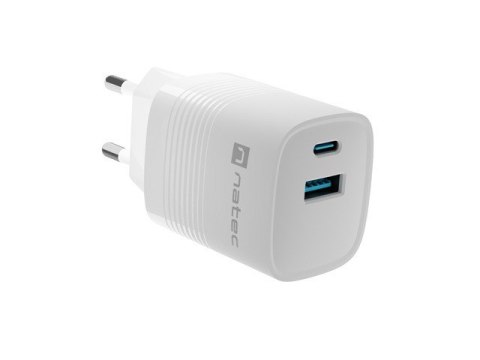 NATEC NATEC ŁADOWARKA RIBERA GAN 1X USB-A + 1X USB-C 30W BIAŁA NUC-2140