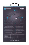 NATEC Hub NATEC Moth NHU-1342 (4x USB 3.0; kolor czarny)