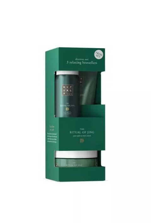 Rituals Zestaw Rituals The Ritual Of Jing Foaming Shower Gel 50ml + Body Cream 70ml + Body Scrub