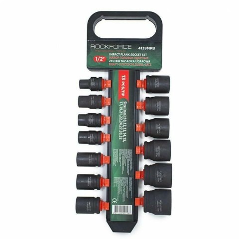 ROCKFORCE ROCKFORCE NASADKI UDAROWE KRÓTKIE 13szt.1/2" 10-32mm /WIESZAK