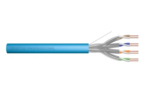 DIGITUS Kabel instalacyjny DIGITUS kat.6A, U/FTP, Dca, AWG 23/1, LSOH, 100m, niebieski