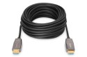 DIGITUS Kabel połączeniowy hybrydowy HDMI 2.1 Ultra High Speed 8K60Hz UHD HDMI A/HDMI A M/M czarny 15m