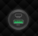 UNITEK UNITEK ŁADOWARKA SAMOCHODOWA 38W, USB-A USB-C, QC3.0, P1400A
