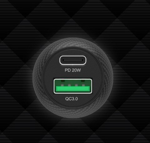 UNITEK UNITEK ŁADOWARKA SAMOCHODOWA 38W, USB-A USB-C, QC3.0, P1400A