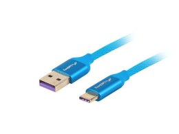 Lanberg Kabel Lanberg CA-USBO-21CU-0010-BL (USB 2.0 typu A - USB typu C ; 1m; kolor niebieski)