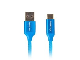 Lanberg Kabel Lanberg CA-USBO-21CU-0010-BL (USB 2.0 typu A - USB typu C ; 1m; kolor niebieski)