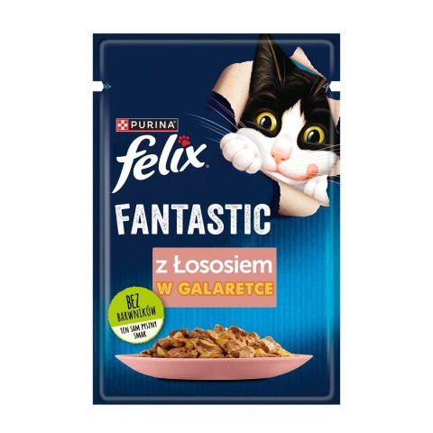 PURINA NESTLE PURINA Felix Fantastic z łososiem w galaretce - mokra karma dla kota - 85 g