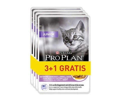 PURINA NESTLE PURINA Pro Plan Junior Indyk - mokra karma dla kota - 85g 3+1 saszetka gratis