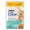 PURINA NESTLE Purina Cat Chow Hairball z kurczakiem i zieloną fasolką w sosie - mokra karma dla kota - 85 g