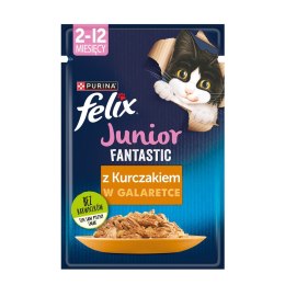 PURINA NESTLE Purina Felix Fantastic Junior Kurczak - mokra karma dla kota - 85 g