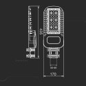 V-TAC Oprawa Uliczna LED V-TAC SAMSUNG CHIP 50W Soczewki 110st 135Lm/W VT-54ST-N 4000K 6850lm