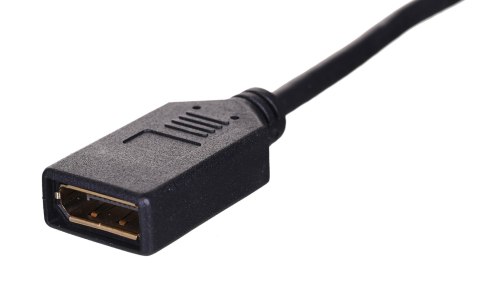 Lanberg Adapter Lanberg AD-0003-BK (Mini DisplayPort M - DisplayPort F; 0,10m; kolor czarny)