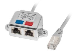 Lanberg Adapter Lanberg AD-0026-S (RJ45 M - 2 x RJ45 F; kolor szary)