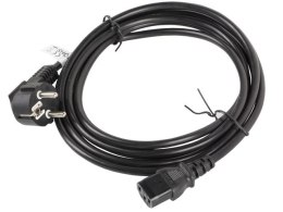 Lanberg Kabel Lanberg CA-C13C-11CC-0050-BK (C13 / IEC C13 / IEC 320 C13 F - Schuko M; 5m; kolor czarny)