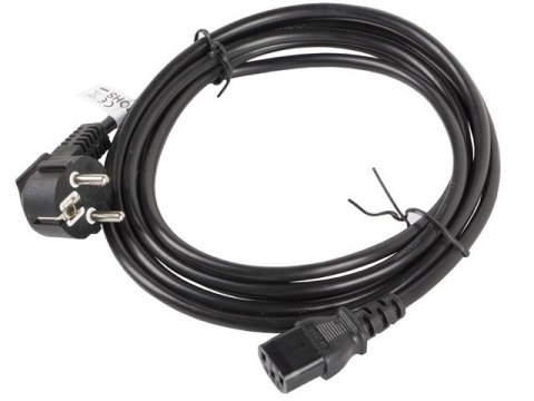 Lanberg Kabel Lanberg CA-C13C-11CC-0050-BK (C13 / IEC C13 / IEC 320 C13 F - Schuko M; 5m; kolor czarny)