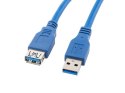 Lanberg Kabel Lanberg CA-US3E-10CC-0018-B (USB 3.0 M - USB 3.0 F; 1,8m; kolor niebieski)