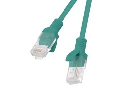 Lanberg Kabel Patchcord Lanberg PCU5-10CC-0150-G (RJ45 - RJ45 ; 1,5m; UTP; kat. 5e; kolor zielony)