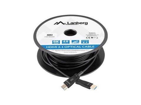 Lanberg LANBERG KABEL HDMI M/M V2.1 40M 8K OPTYCZNY AOC CA-HDMI-30FB-0400-BK