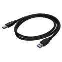 Lanberg LANBERG KABEL USB-A 3.0 M/M 1M CZARNY CA-USBA-30CU-0010-BK