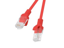 Lanberg Patchcord UTP Lanberg PCU5-10CC-0050-R (RJ45 - RJ45 ; 0,50m; UTP; kat. 5e; kolor czerwony)