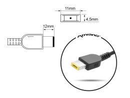 MITSU MITSU ZASILACZ 20V 4.5A (PROSTOKĄTNY 11.0X4.5 PIN - YOGA) - LENOVO