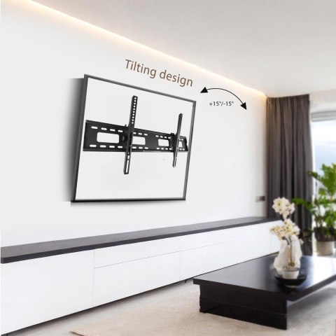 Maclean MACLEAN UCHWYT DO TV, MAX VESA 800X400, 43-100", 120KG, REG. ODCHYLENIA +15°~-15° MC-422