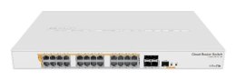 MikroTik Mikrotik CRS328-24P-4S+RM łącza sieciowe Zarządzany L2/L3 Gigabit Ethernet (10/100/1000) Obsługa PoE 1U Biały