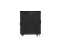 Lanberg LANBERG SZAFA STOJĄCA RACK 19" 15U 600X800 DRZWI SZKLANE LCD CZARNA FF01-6815-12BL (FLAT PACK)