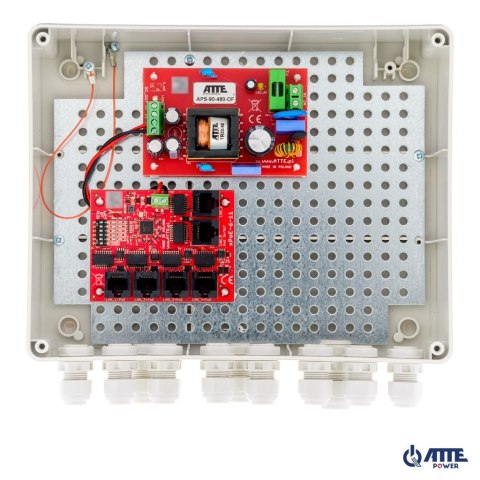 Atte SWITCH ZEWNĘTRZNY 5-PORTOWY POE DO 5 KAMER IP ATTE IP-5-11-L2