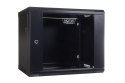 DIGITUS Szafa sieciowa wisząca 19" 9U rack 600x450, drzwi szyba, szara, niedzielona, niezłożona, 60kg