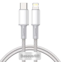 Baseus BASEUS KABEL USB-C DO LIGHTNING 20W, 5A, 1M(BIAŁY)