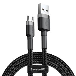 Baseus BASEUS KABEL USB DO MICRO USB CAFULE 2.4A 0.5M (SZARO-CZARNY)