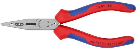 KNIPEX Knipex 13 02 160 szczypce wielofunkcyjne 1 przyb. Niebieski, Czerwony