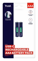 Trust Baterie AAA Trust USB-C RECHARGEABLE BATTERIES 2P