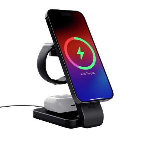 Trust Magnetic Charge Stand Trust Viro 3-in-1 Wireless Black
